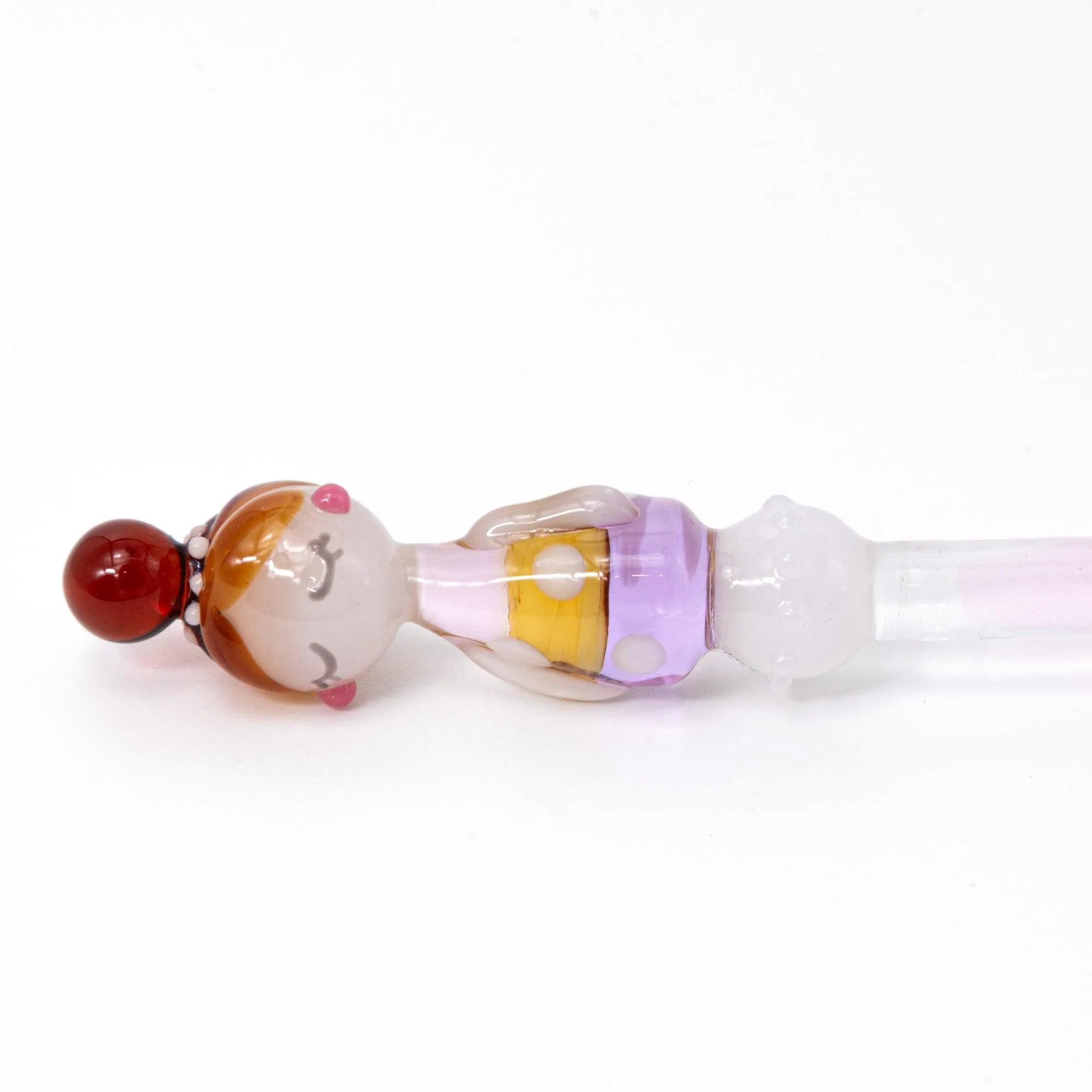 Fashionable Lady Marun-Chan Glass Dip Pen | Polka-Dot Pattern