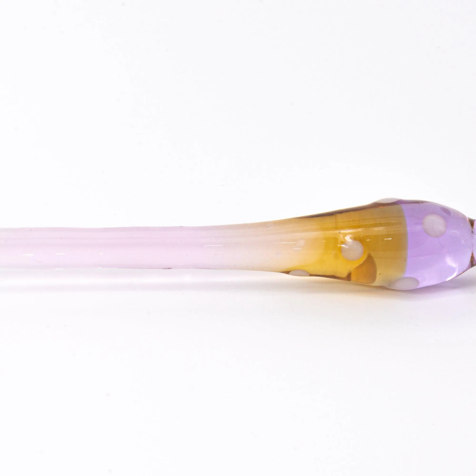 Fashionable Lady Marun-Chan Glass Dip Pen | Polka-Dot Pattern