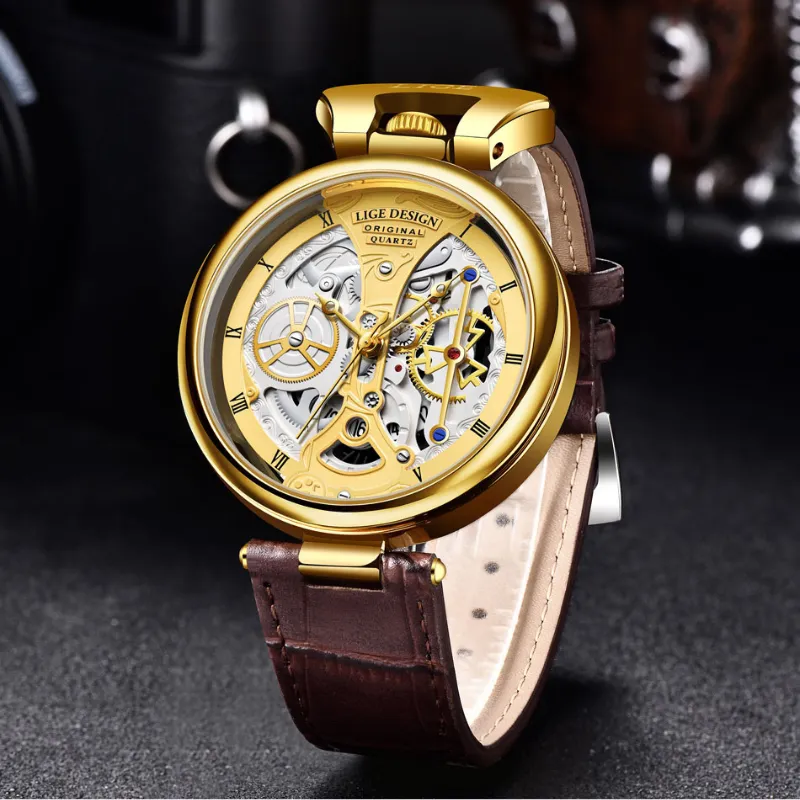 Fashionable Men's Watch with Flat Case