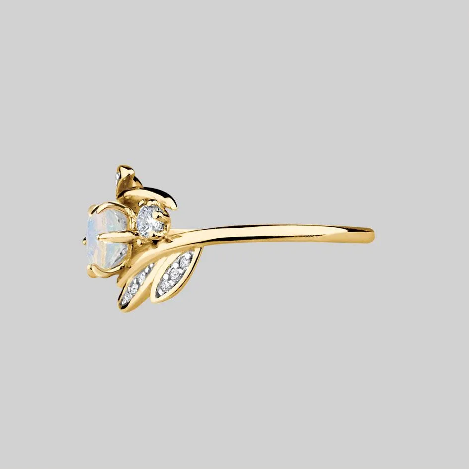 FAWN. Opal Gold Leaf Ring