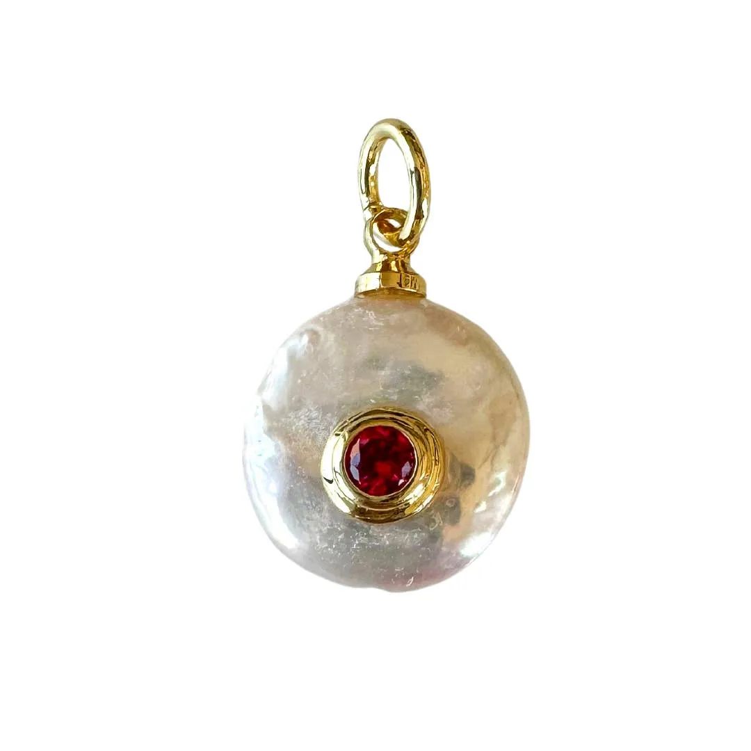 Fresh Pearl Birthstone Charm For Charm Necklace & Bracelet