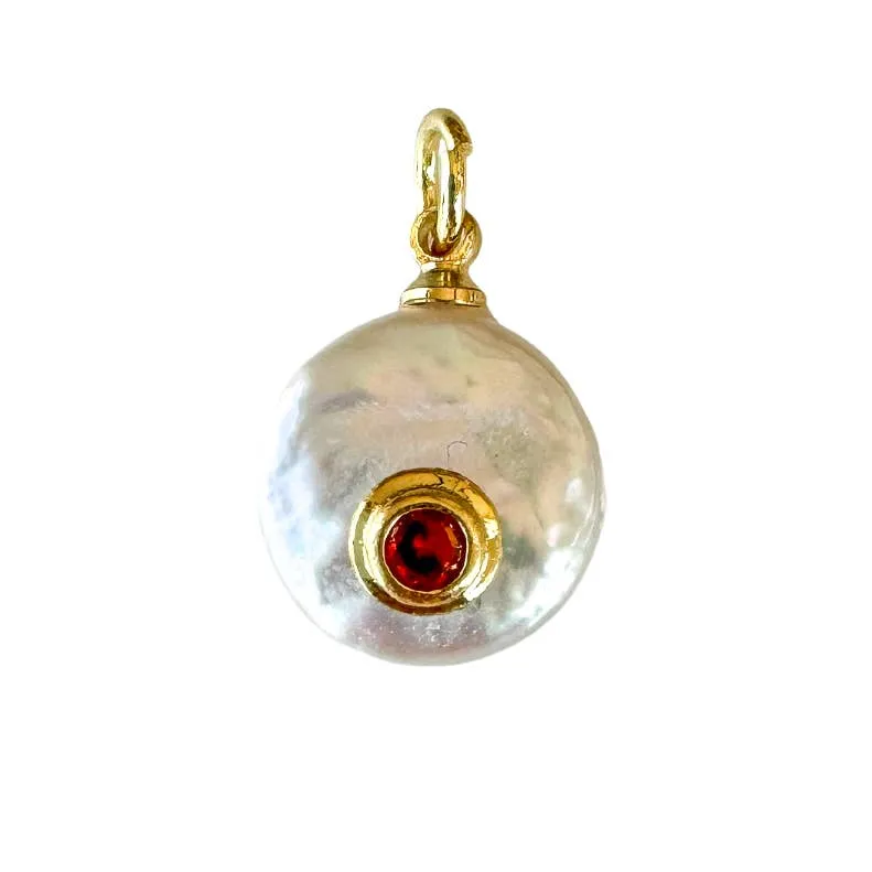 Fresh Pearl Birthstone Charm For Charm Necklace & Bracelet