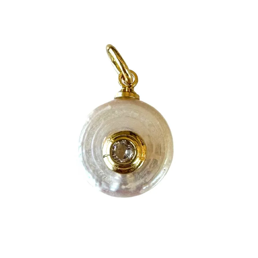 Fresh Pearl Birthstone Charm For Charm Necklace & Bracelet