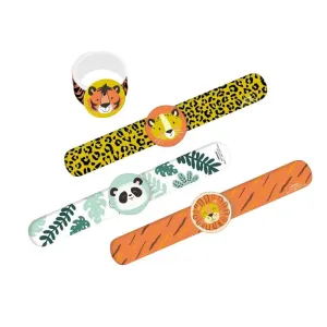 Get Wild Jungle Slap Bracelets - 4 Pkt