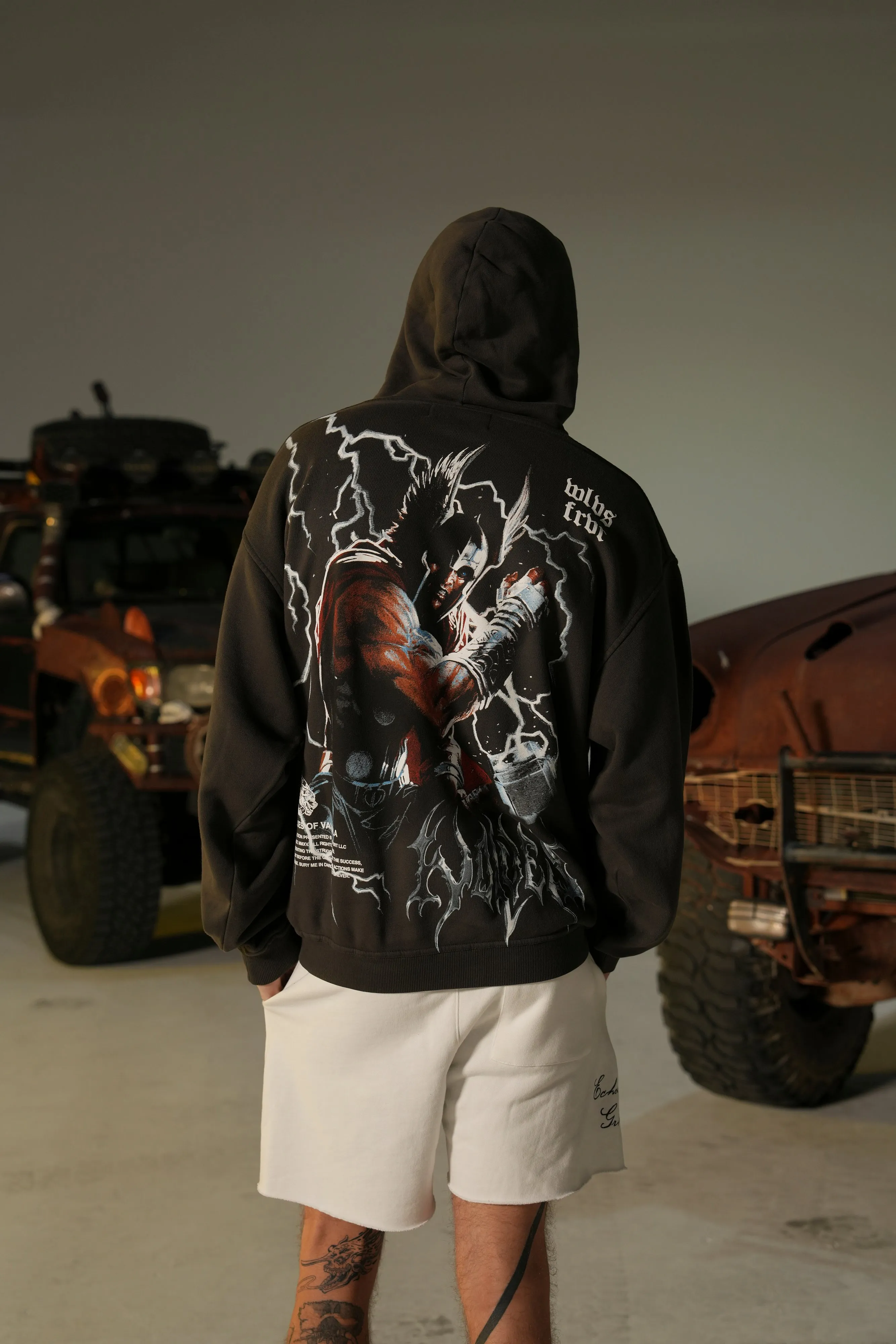 God Of Thunder "Pierce" Hoodie in Wolf Gray