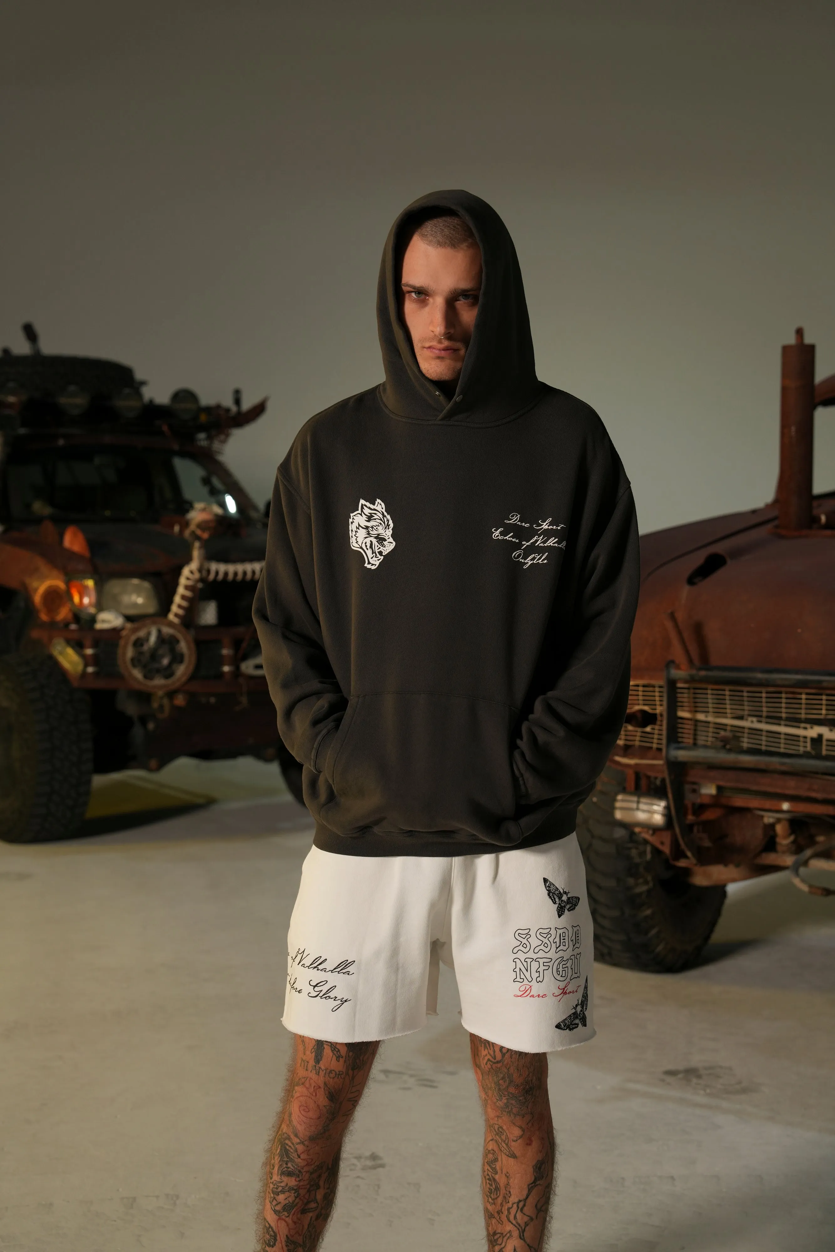 God Of Thunder "Pierce" Hoodie in Wolf Gray