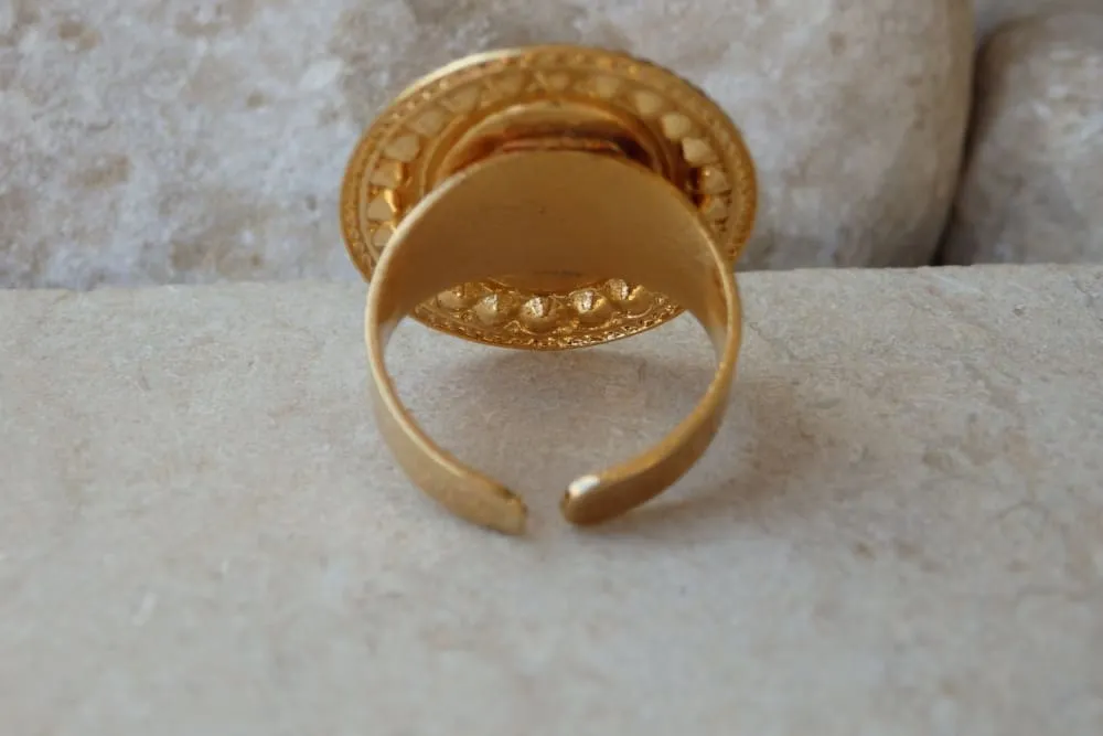 Gold Jade Ring