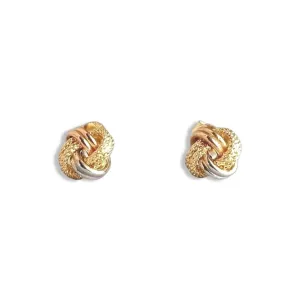 #GOLD2024 | 18K Golden Multi-Tone Knot Earrings
