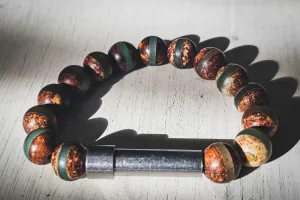 Green Tibetan Agate Healing Bracelet for Hair Fur or Ash