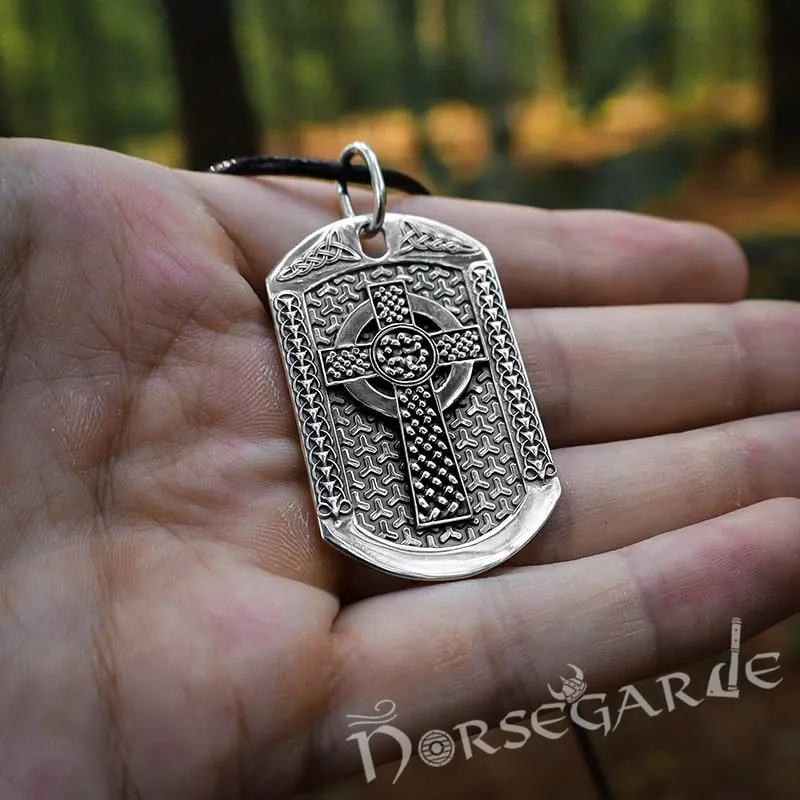 Handcrafted Celtic Cross Dog Tag - Sterling Silver