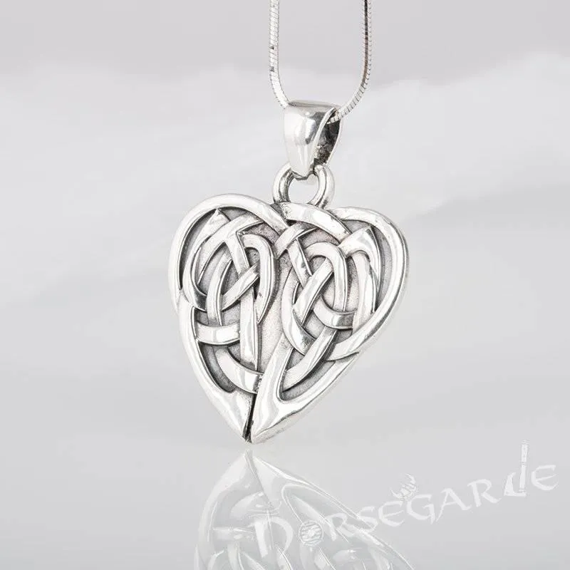 Handcrafted Celtic Heart Knot Pendant - Sterling Silver