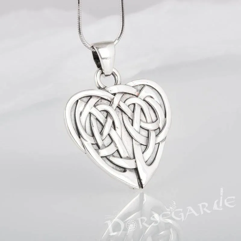 Handcrafted Celtic Heart Knot Pendant - Sterling Silver
