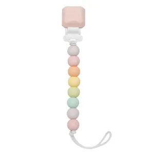 Lolli Gem Silicone Pacifier Clip - Cotton Candy by Loulou Lollipop