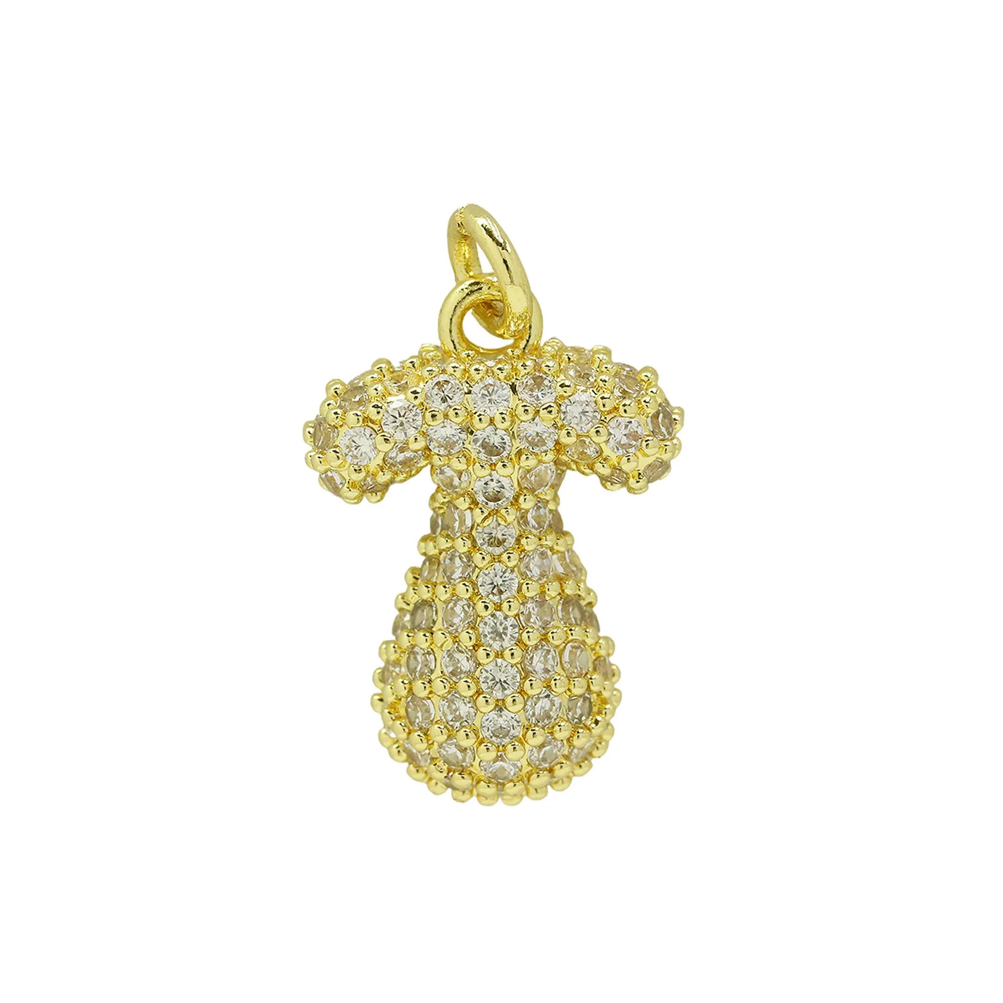 Medium Waterdrop Bubble Initial Charms For Charm Necklace