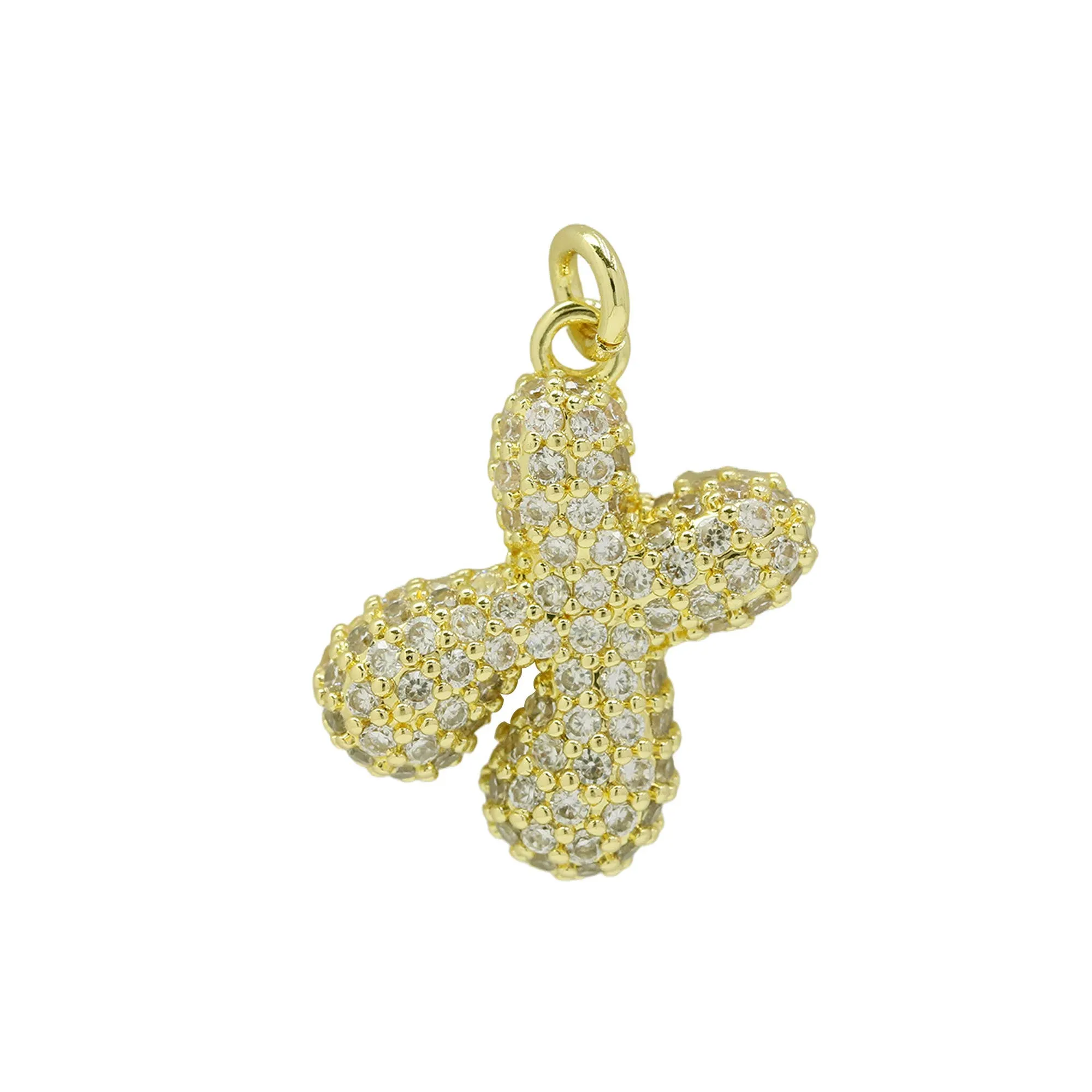 Medium Waterdrop Bubble Initial Charms For Charm Necklace
