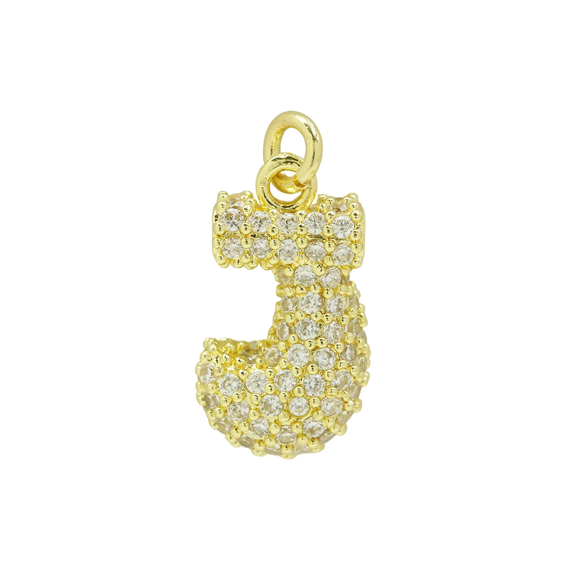 Medium Waterdrop Bubble Initial Charms For Charm Necklace