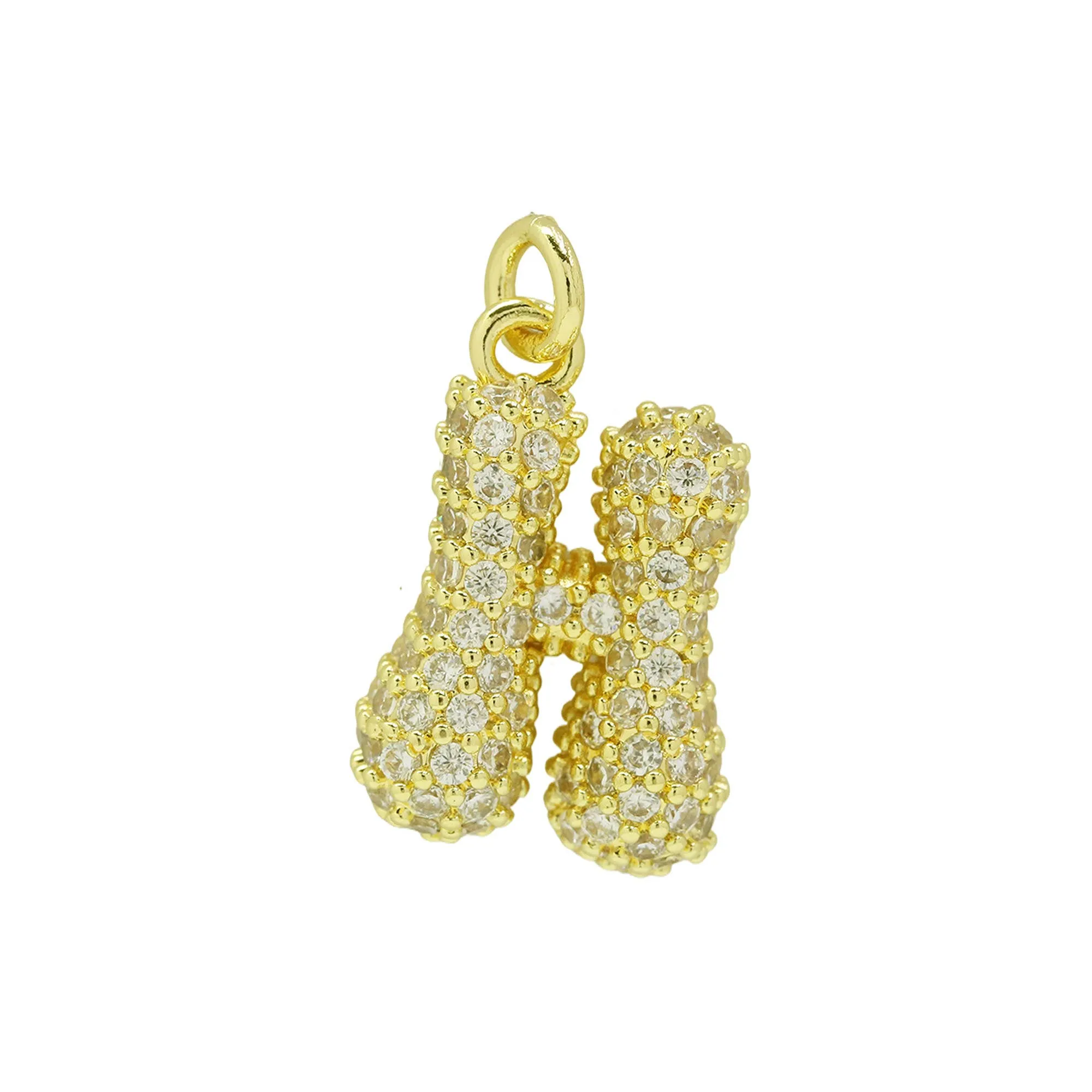 Medium Waterdrop Bubble Initial Charms For Charm Necklace
