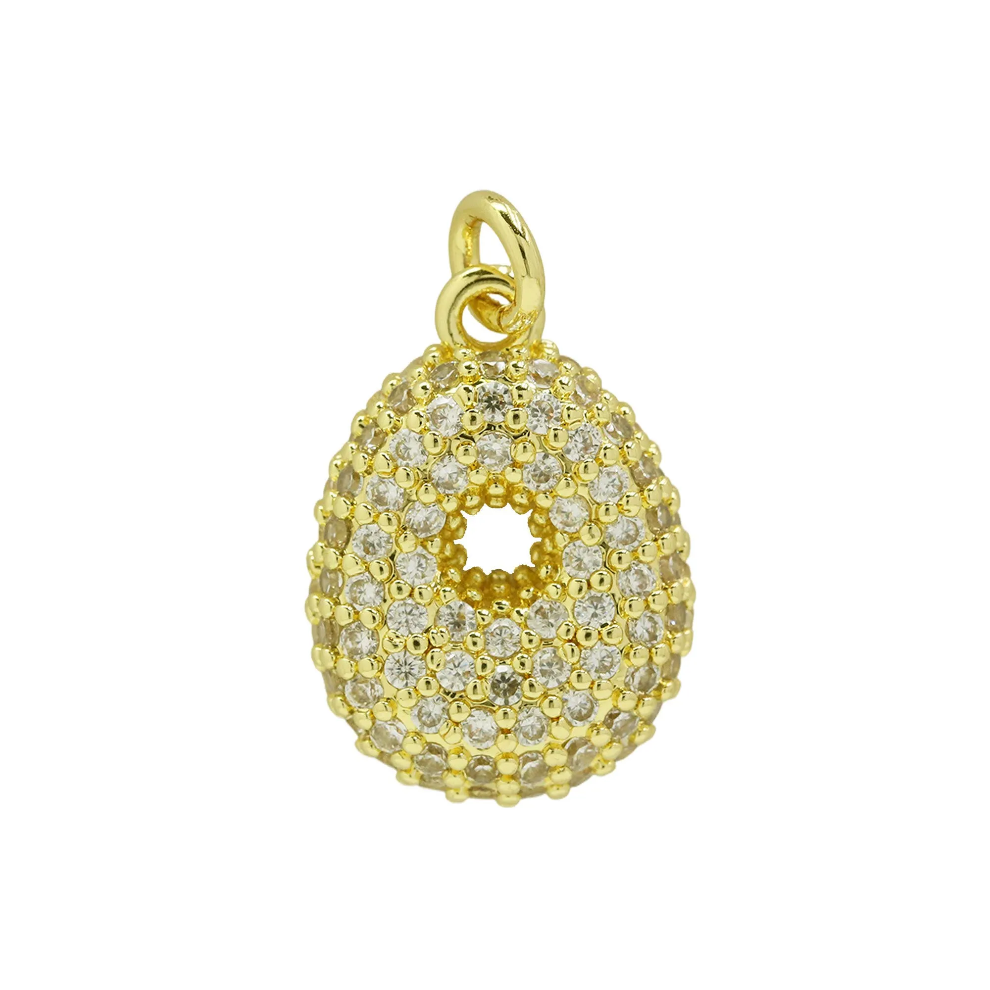 Medium Waterdrop Bubble Initial Charms For Charm Necklace