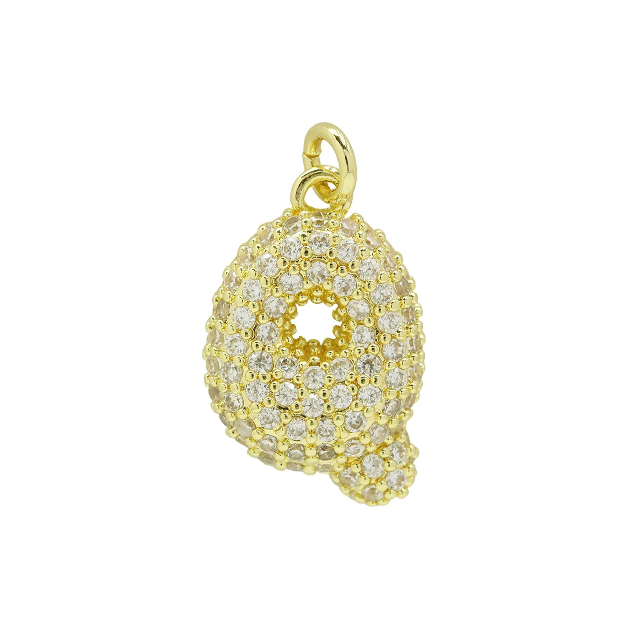Medium Waterdrop Bubble Initial Charms For Charm Necklace