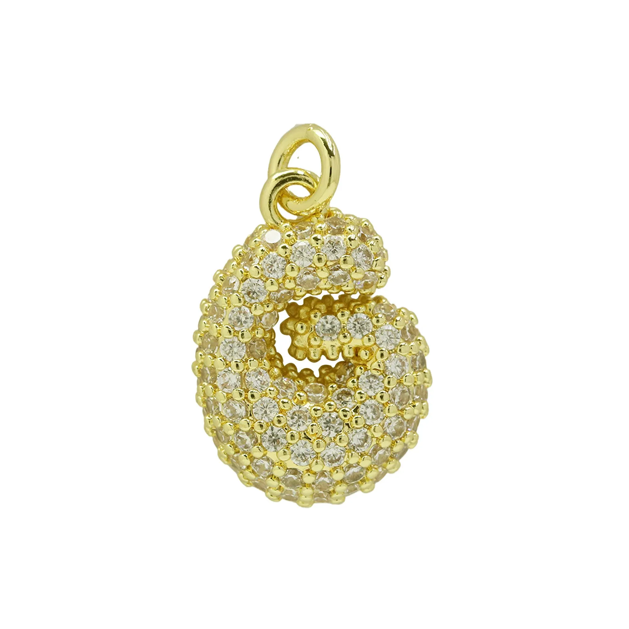 Medium Waterdrop Bubble Initial Charms For Charm Necklace
