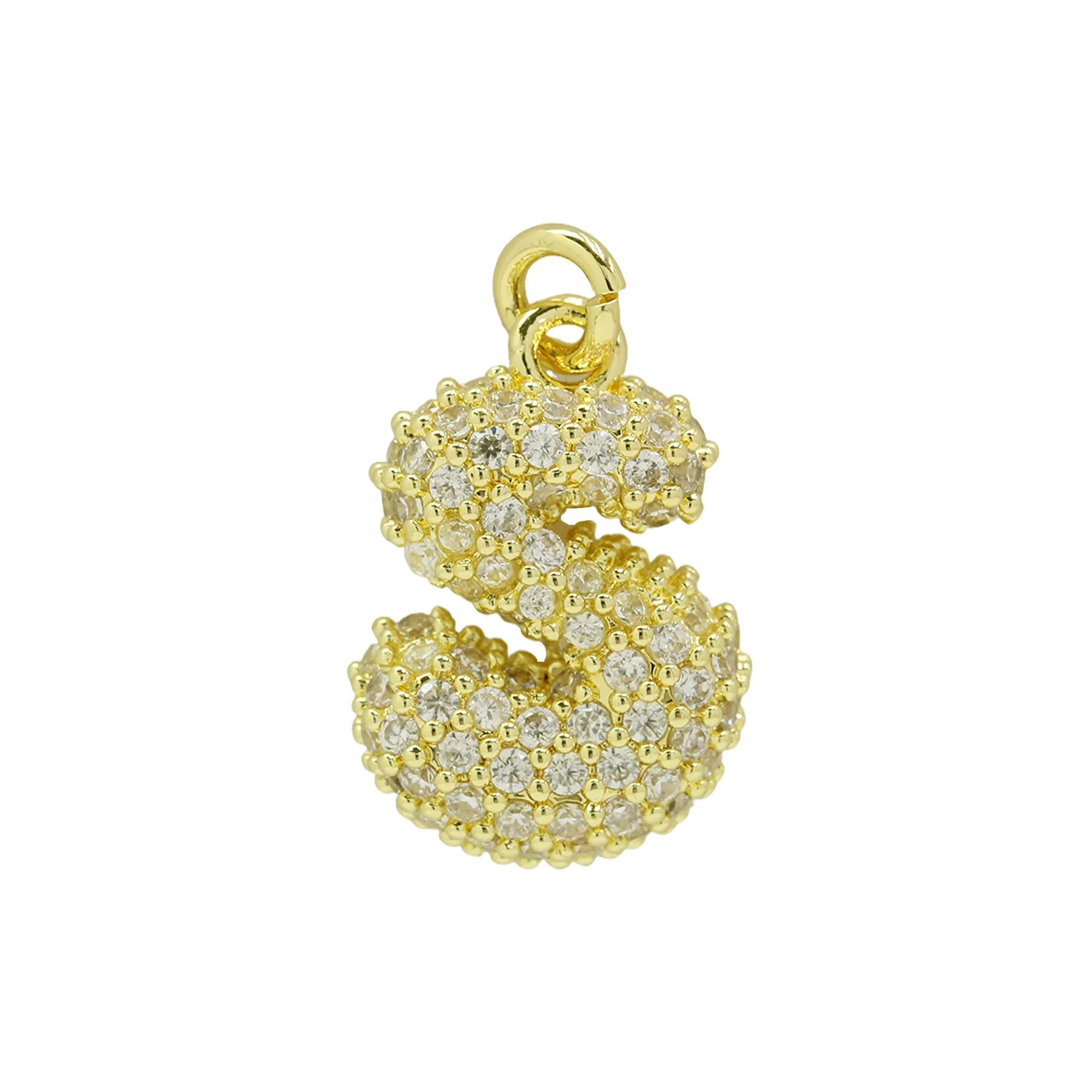 Medium Waterdrop Bubble Initial Charms For Charm Necklace