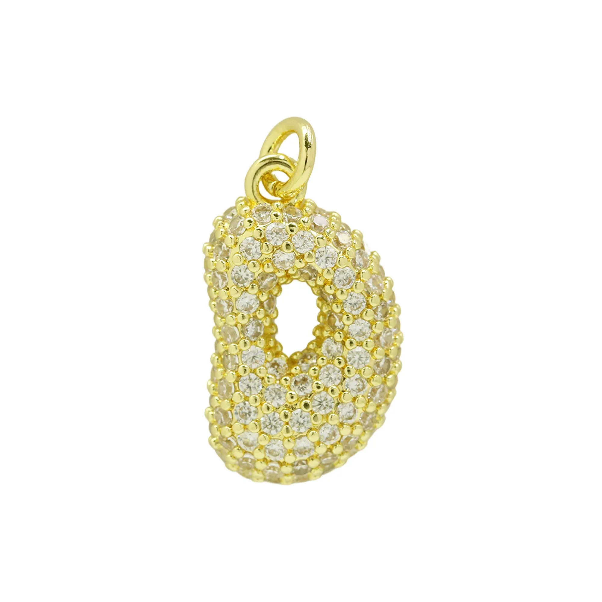 Medium Waterdrop Bubble Initial Charms For Charm Necklace