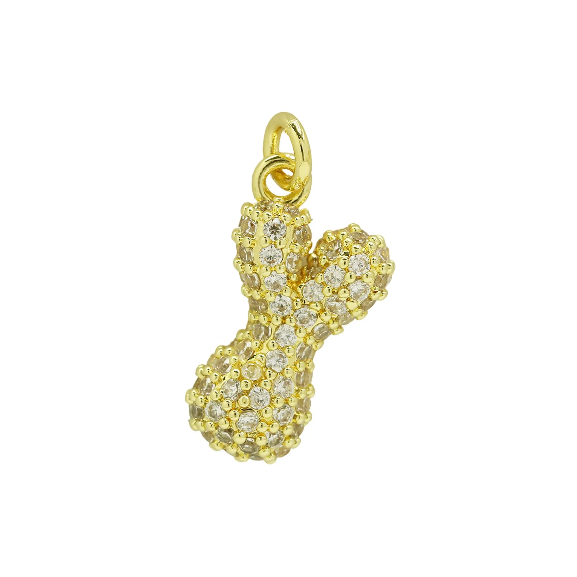 Medium Waterdrop Bubble Initial Charms For Charm Necklace