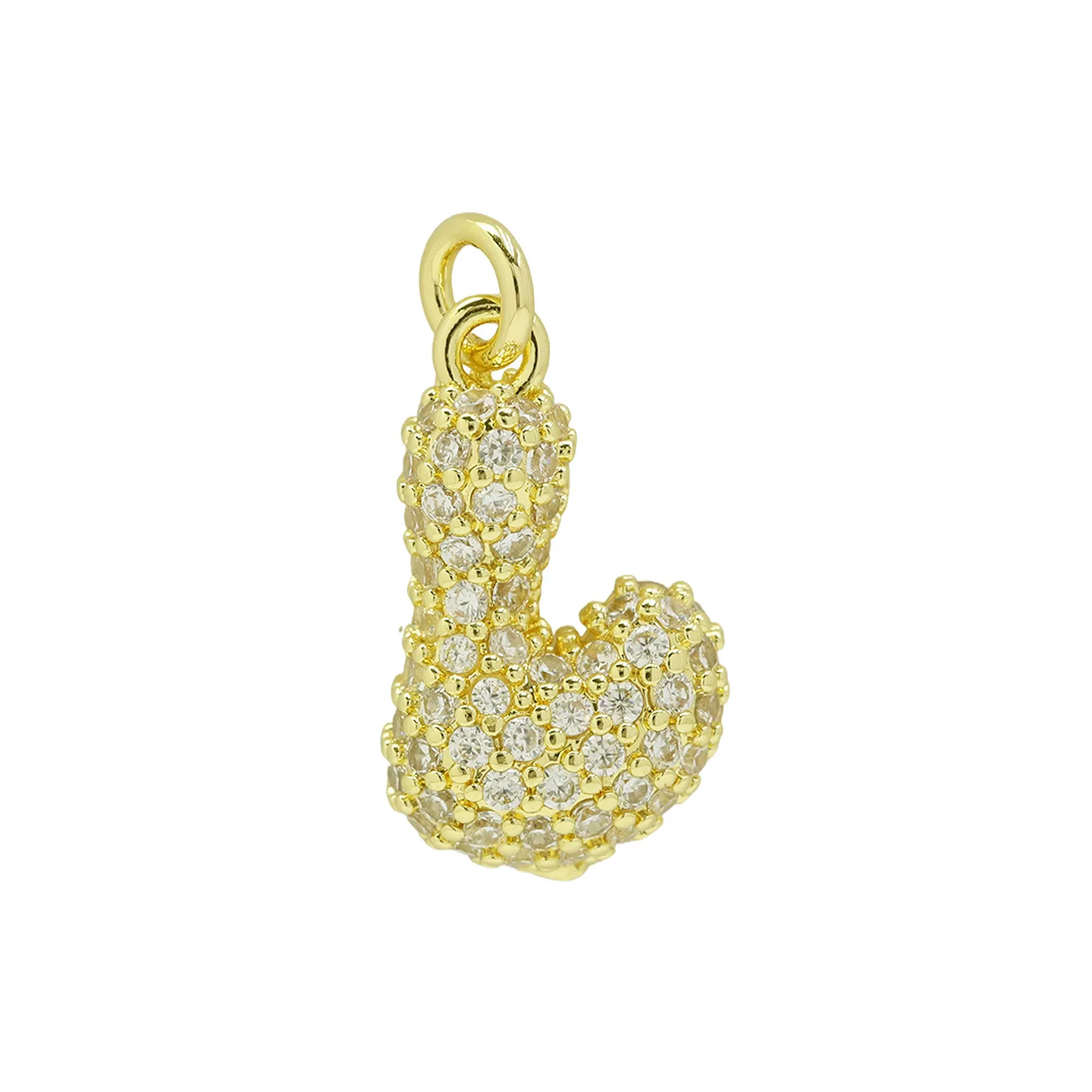 Medium Waterdrop Bubble Initial Charms For Charm Necklace