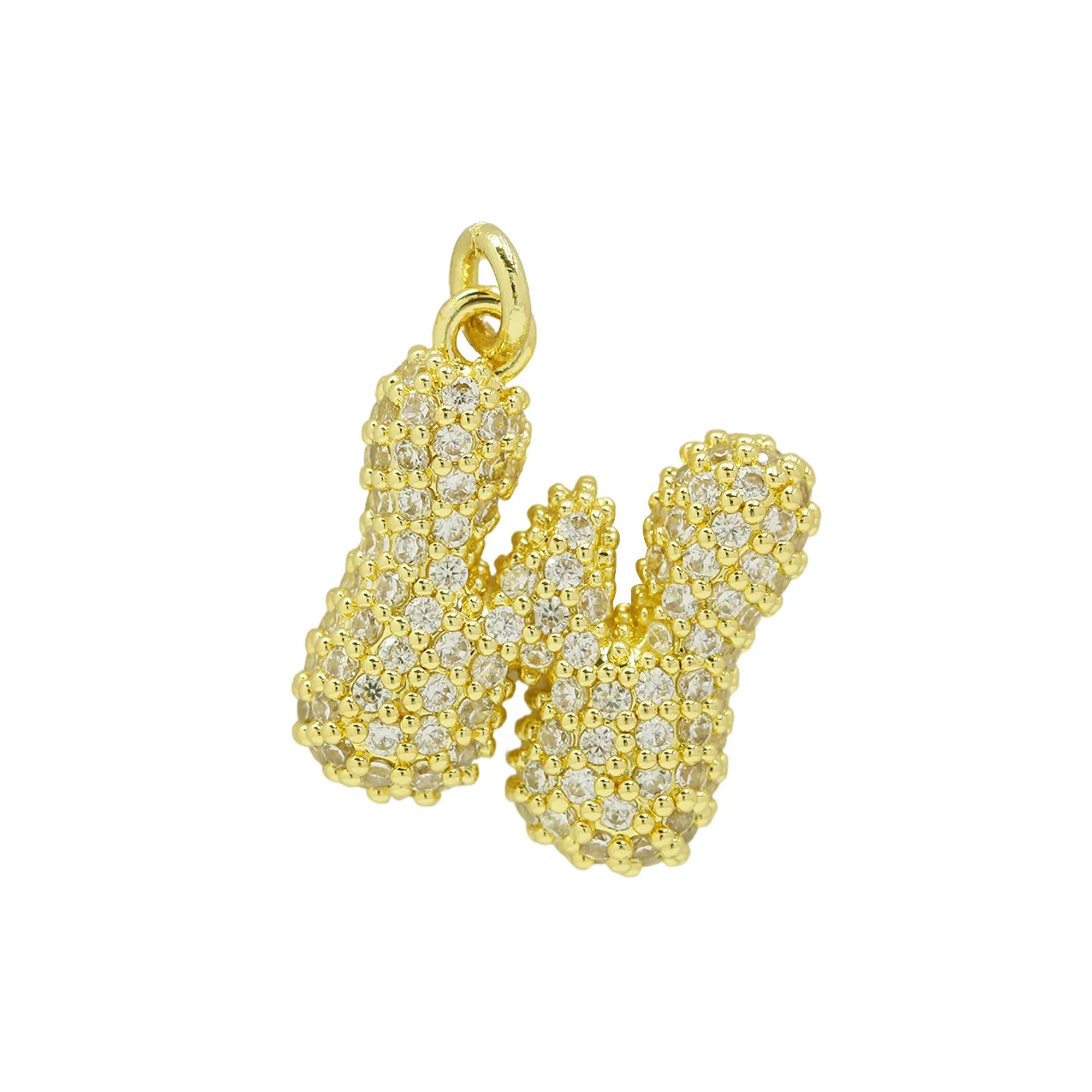 Medium Waterdrop Bubble Initial Charms For Charm Necklace