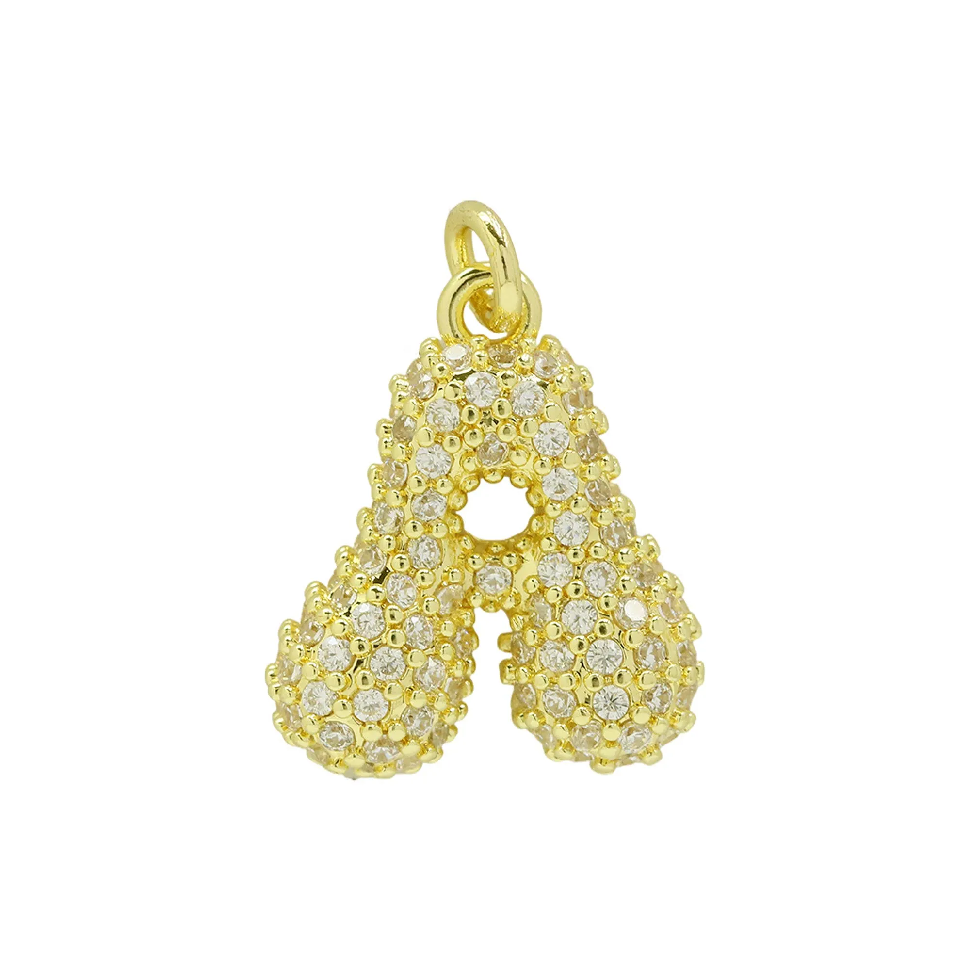 Medium Waterdrop Bubble Initial Charms For Charm Necklace