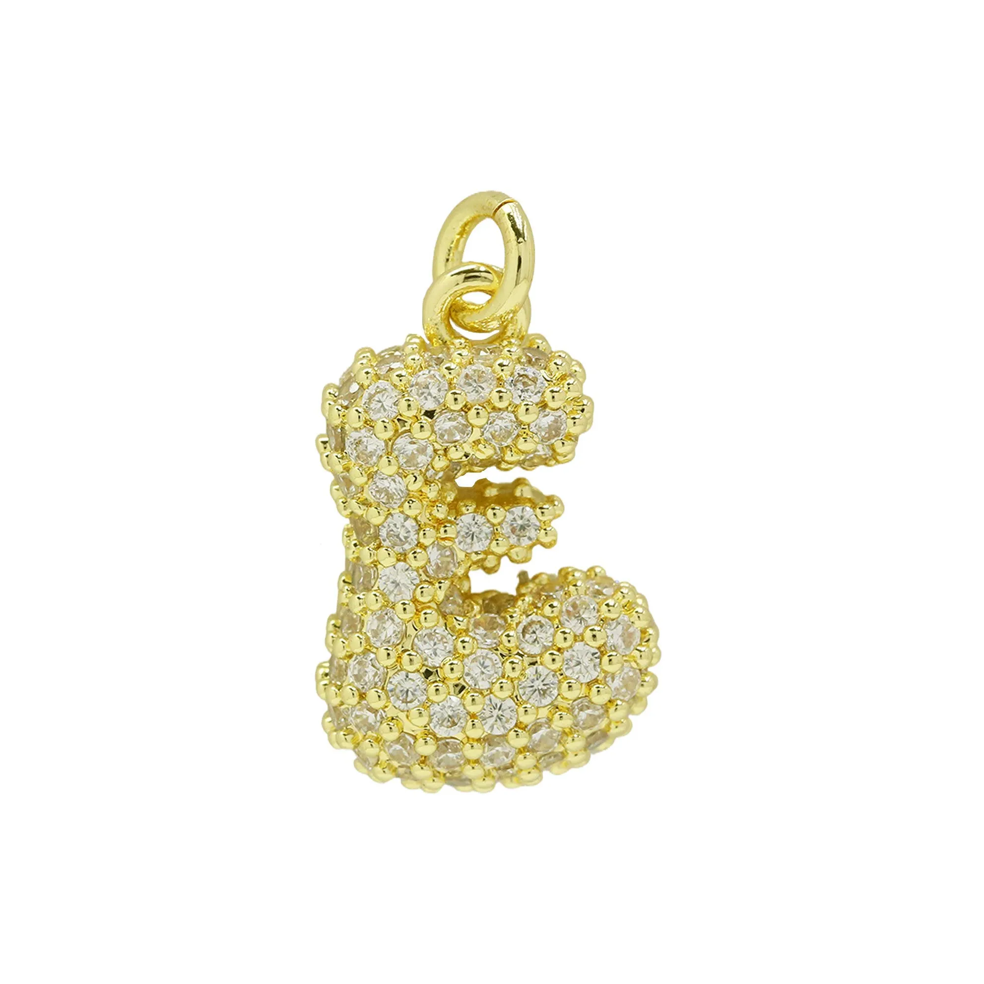 Medium Waterdrop Bubble Initial Charms For Charm Necklace
