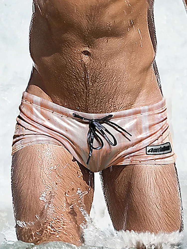 Mens Fashionable Flash Swim Fitness Trunks