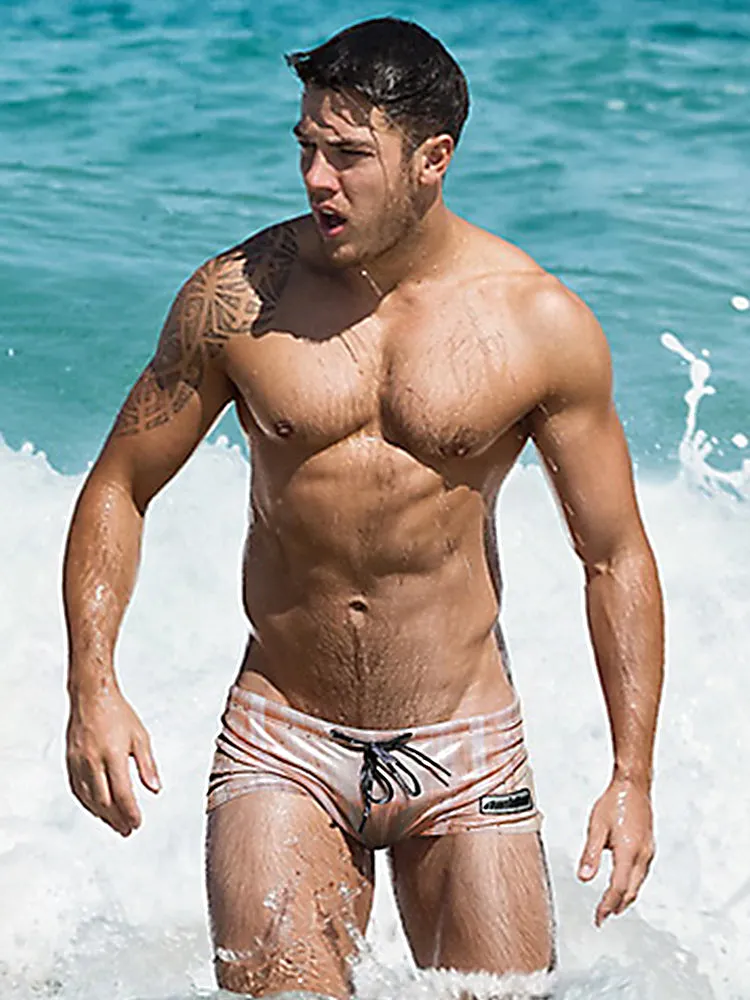 Mens Fashionable Flash Swim Fitness Trunks