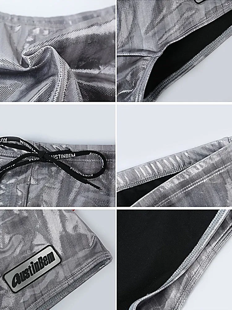 Mens Fashionable Flash Swim Fitness Trunks
