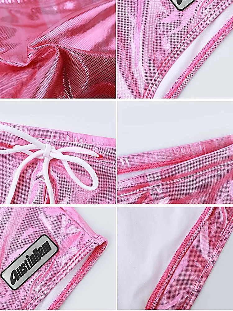 Mens Fashionable Flash Swim Fitness Trunks