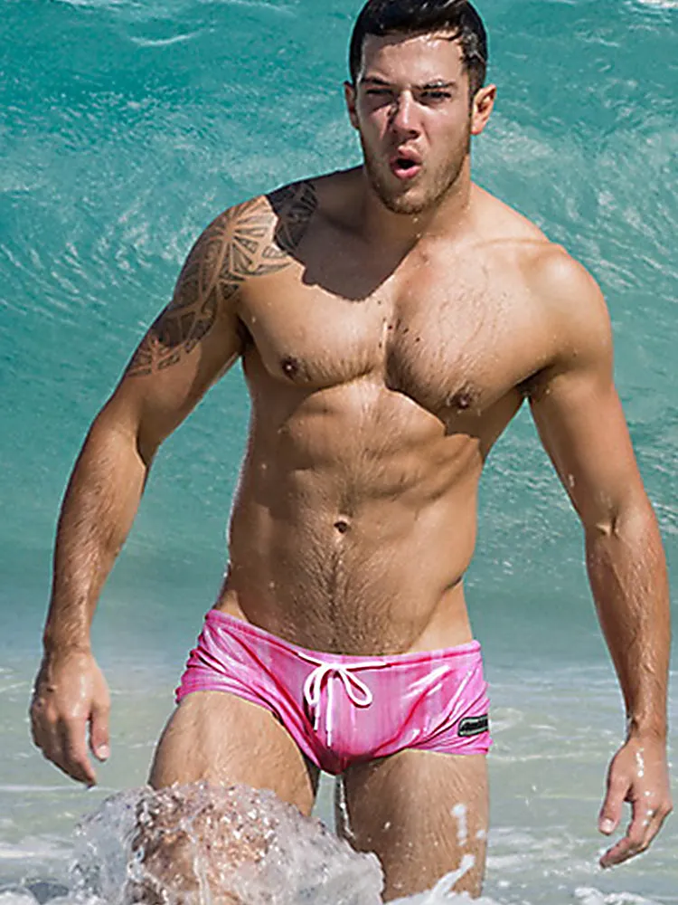 Mens Fashionable Flash Swim Fitness Trunks