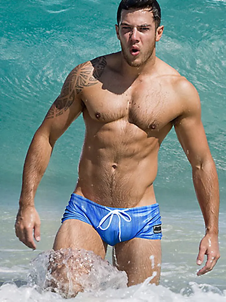 Mens Fashionable Flash Swim Fitness Trunks