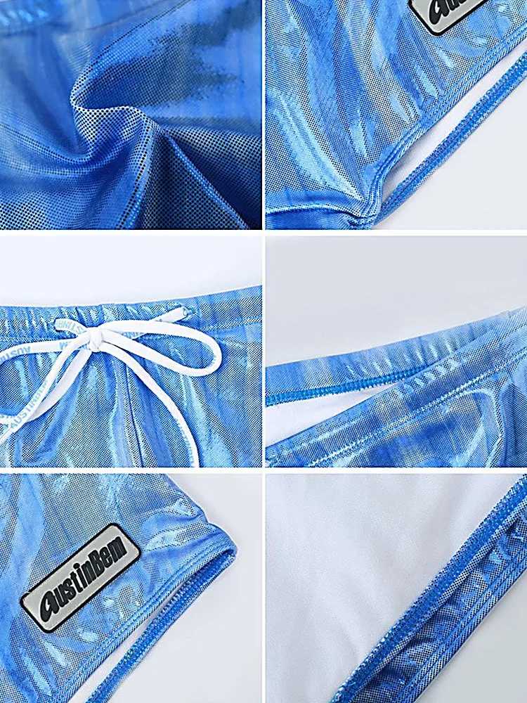 Mens Fashionable Flash Swim Fitness Trunks