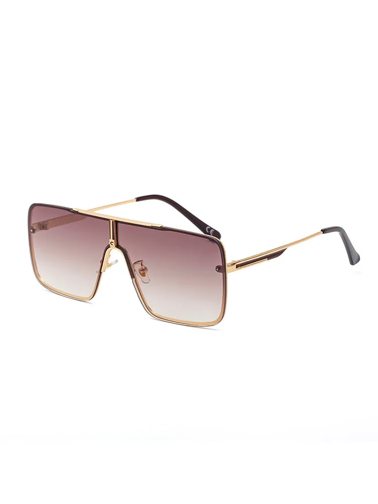 Men'S One-Piece Fashionable Square Sunglasses