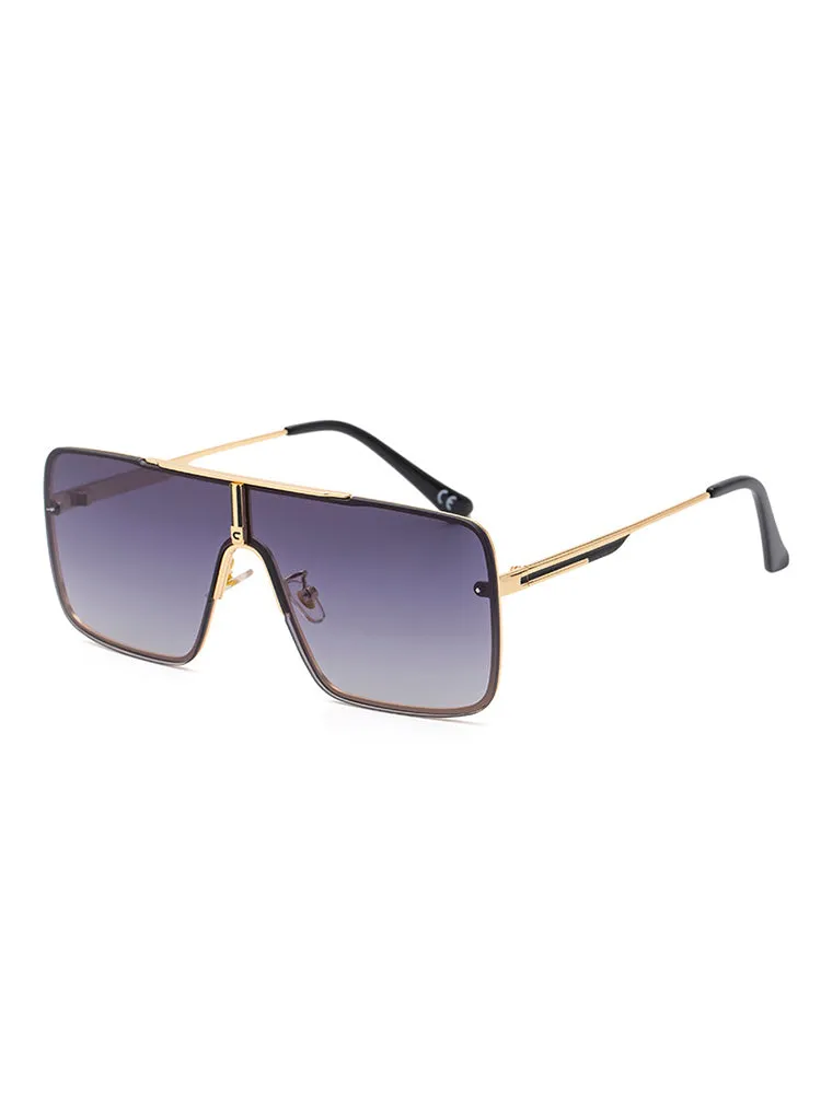 Men'S One-Piece Fashionable Square Sunglasses