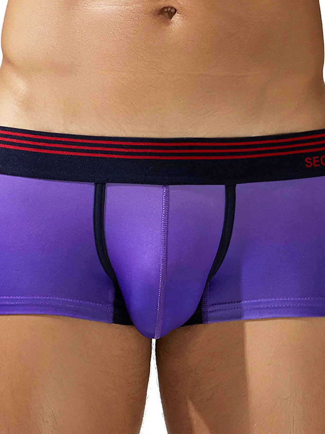 Mens Spliced Lines Trunks in Ombre