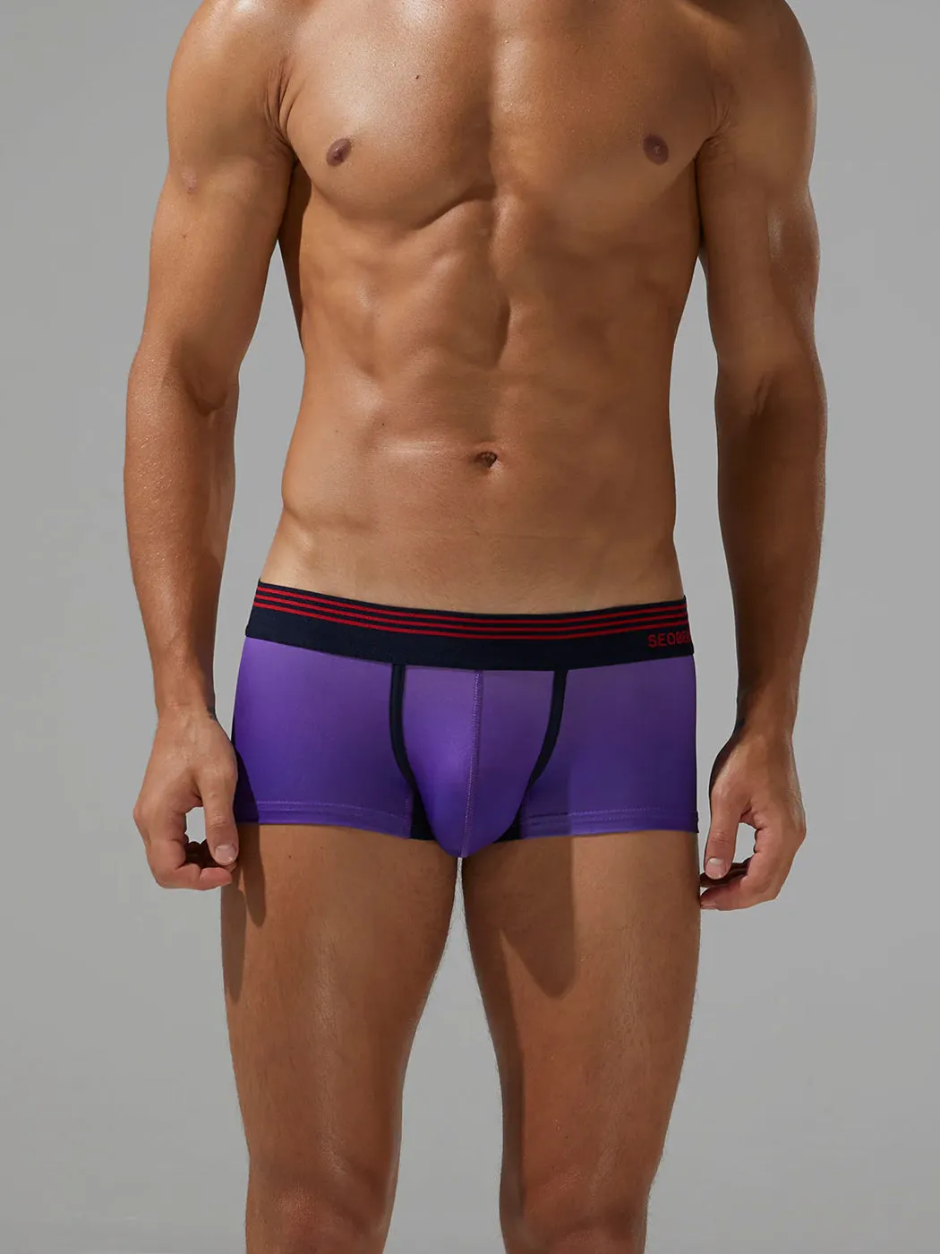 Mens Spliced Lines Trunks in Ombre