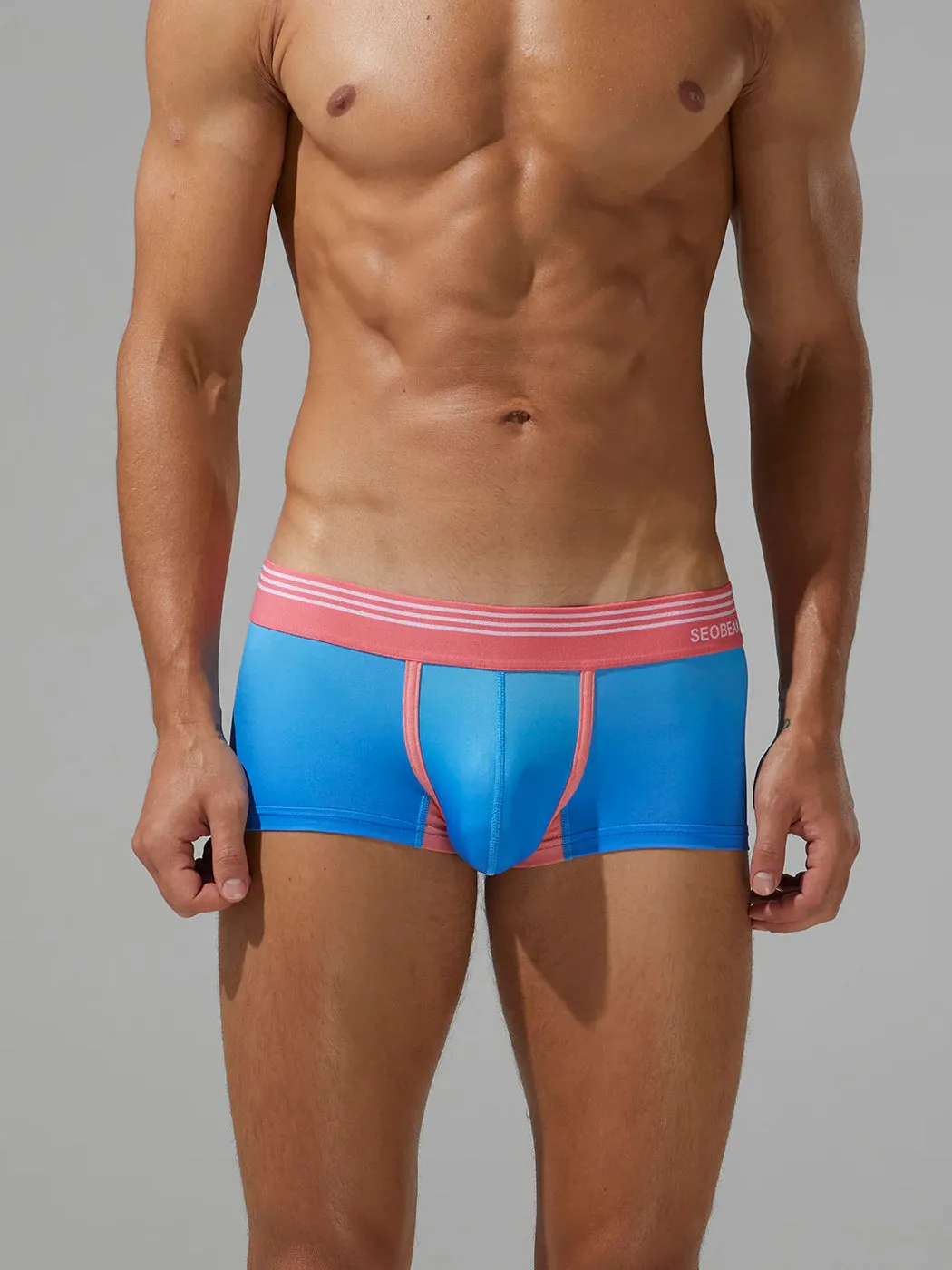 Mens Spliced Lines Trunks in Ombre