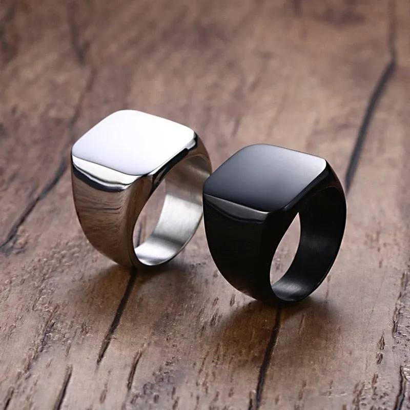 Men's Square Shaped Classic Ring