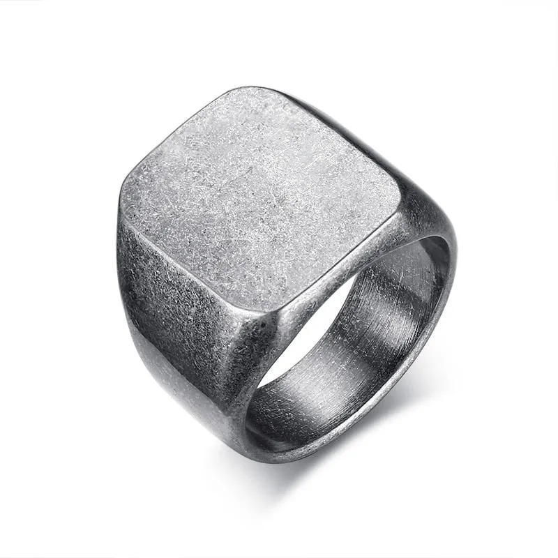 Men's Square Shaped Classic Ring