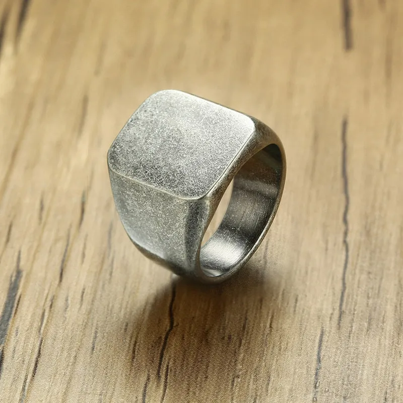 Men's Square Shaped Classic Ring