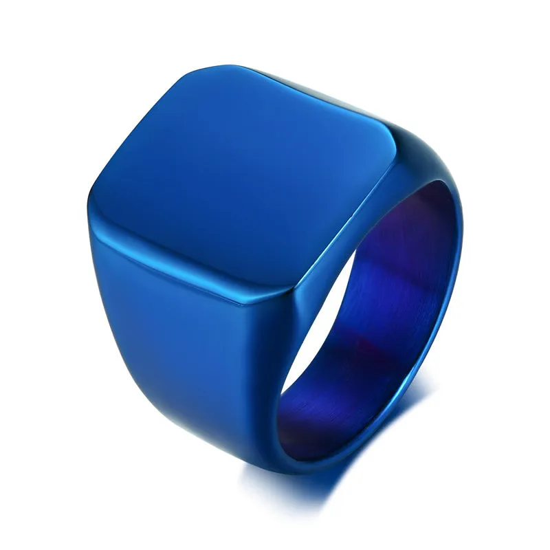Men's Square Shaped Classic Ring