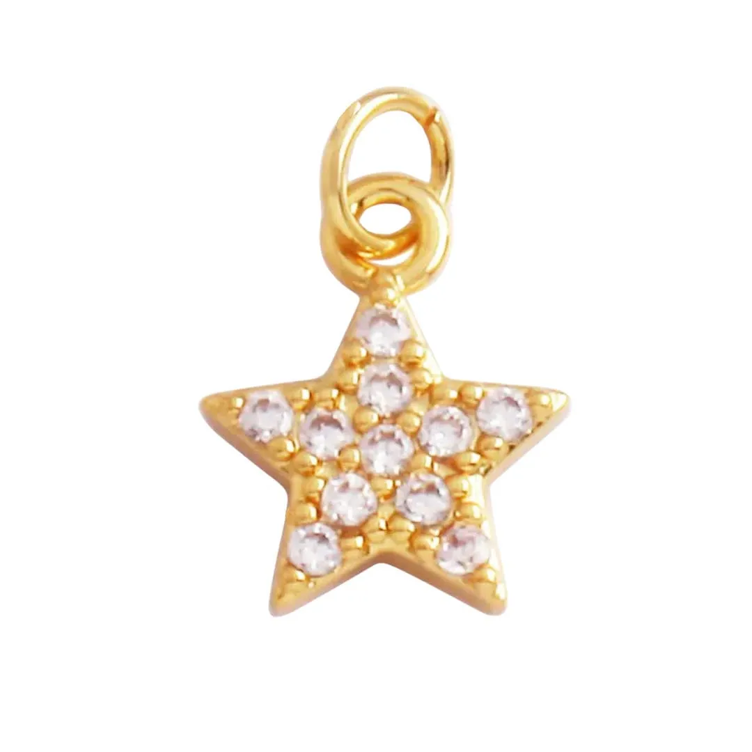 Mini Pave Star Charm For Charm Bar & Charm Necklace