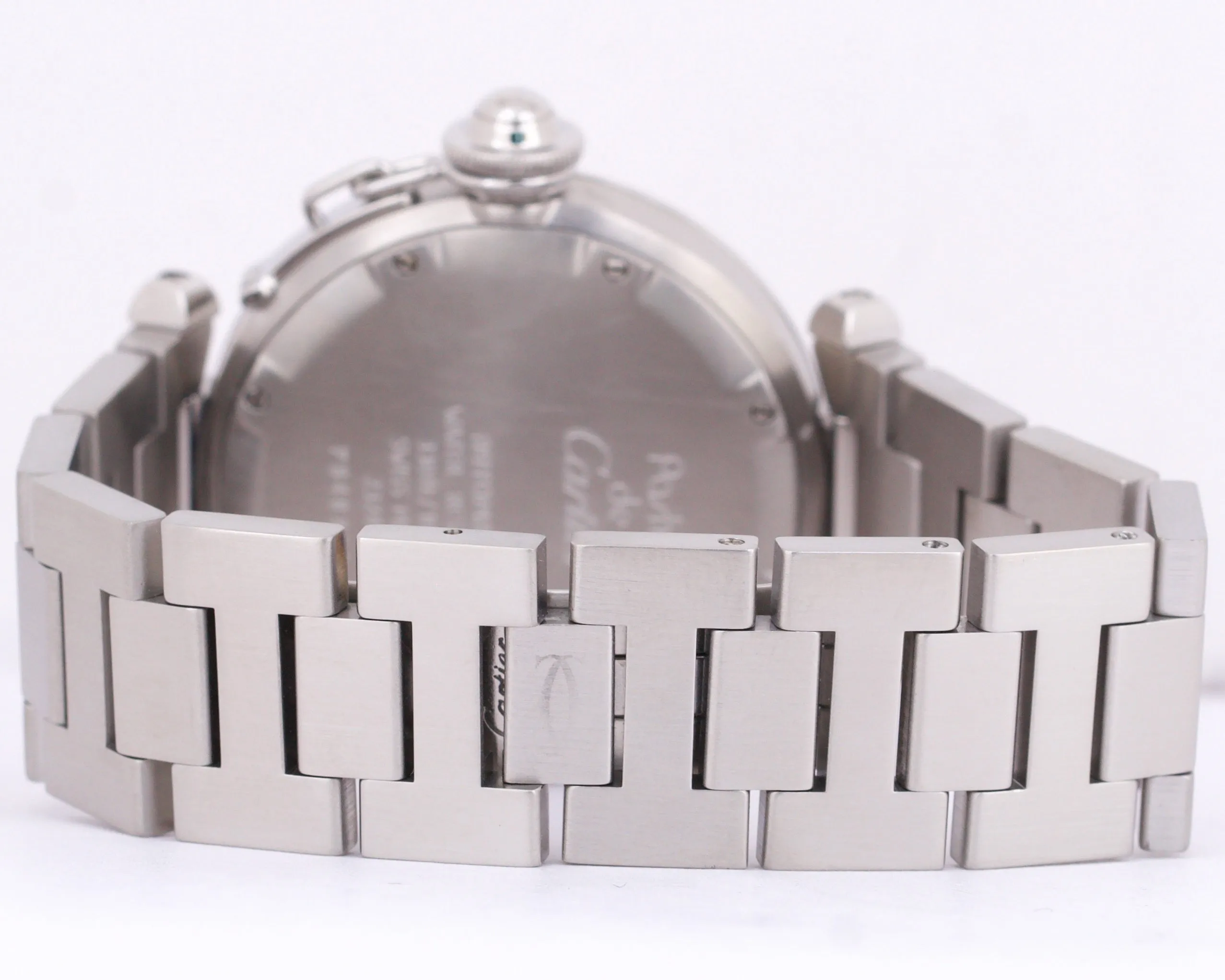 MINT Cartier Pasha 2324 Stainless Steel SALMON Arabic Date Automatic 35mm Watch