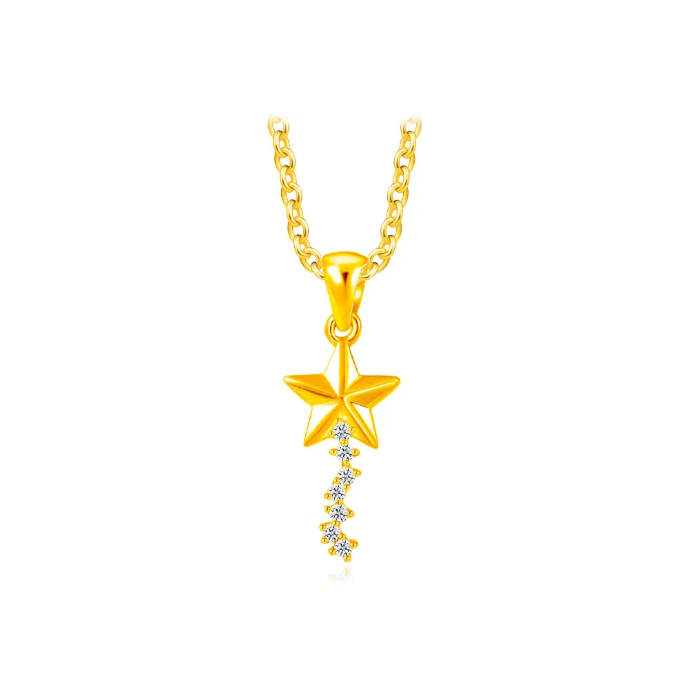 Moissanite Shimmer Star Pendant
